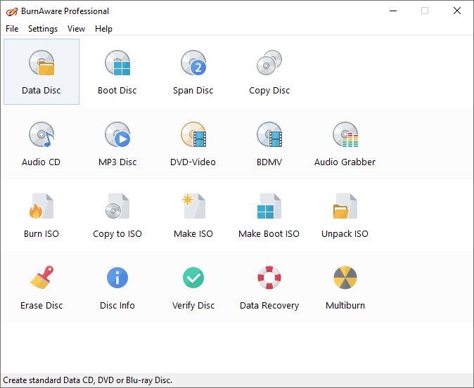 Software de grabación gratuito BurnAware