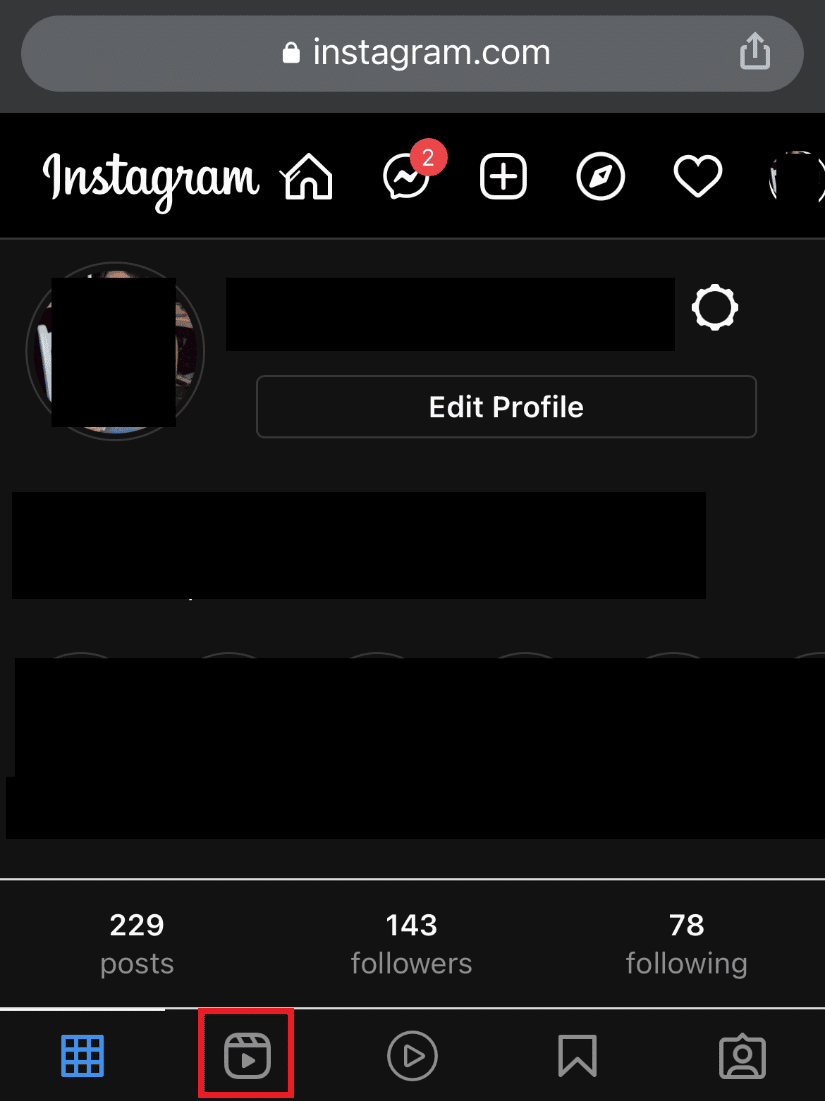   Toca el icono de los carretes.  Cómo ver los carretes que te gustan en Instagram