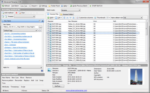 Cambiar el nombre de los archivos por lotes en Windows 10