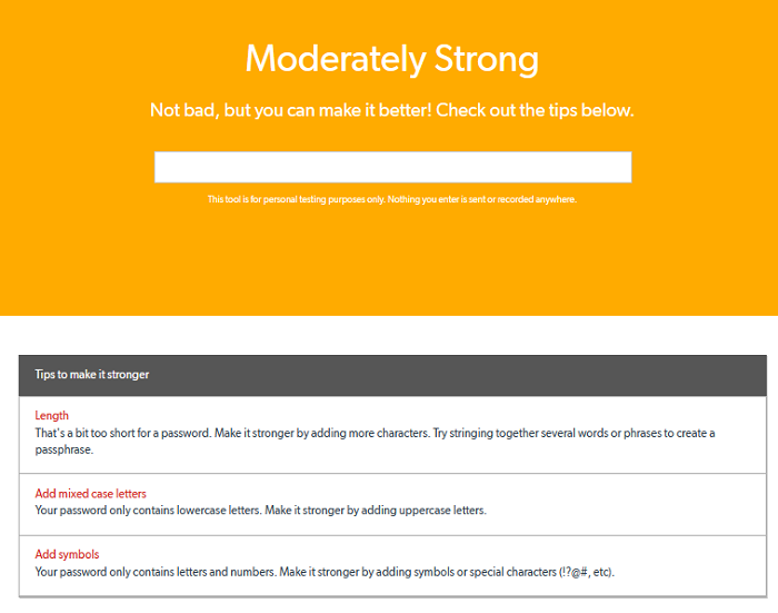 Comprobación de contraseña de último paso