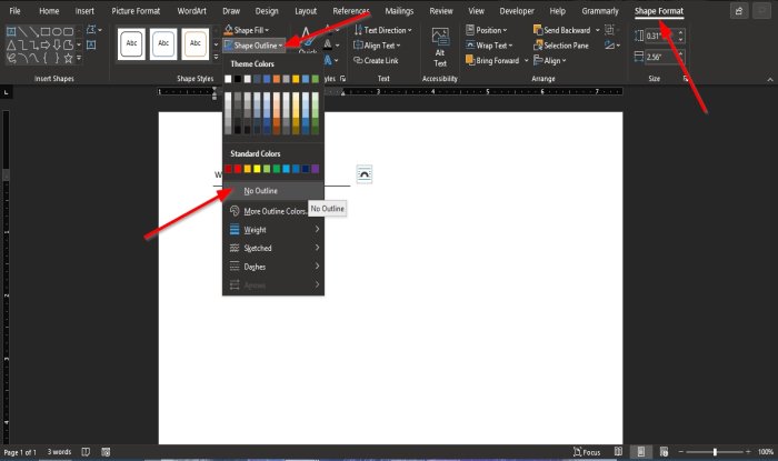 Cómo escribir texto en línea en Word sin moverlo