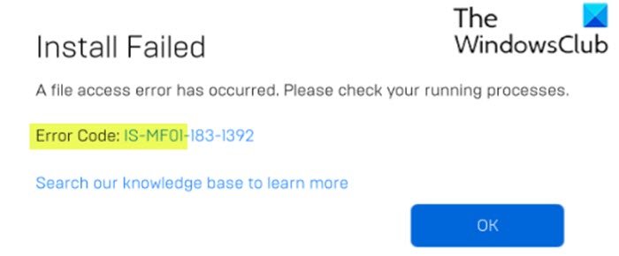 Código de error de Epic Games IS-MF-01 y LS-0009