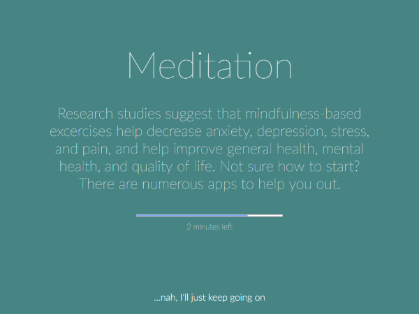 Tome descansos mientras trabaja en la computadora