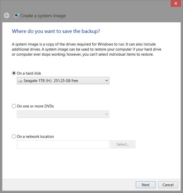 Crear o restaurar una imagen del sistema en Windows 10