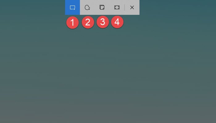 Método abreviado de teclado Win + Shift + S