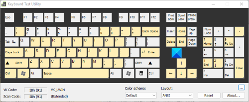 Herramienta de prueba de teclado