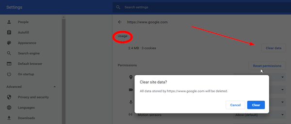 borrar el caché de la unidad de Google