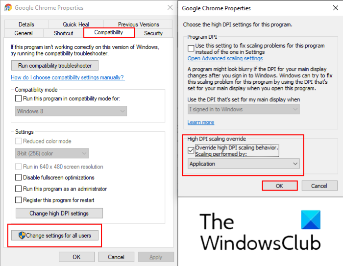 Problemas de escalado de Windows para dispositivos de alta resolución