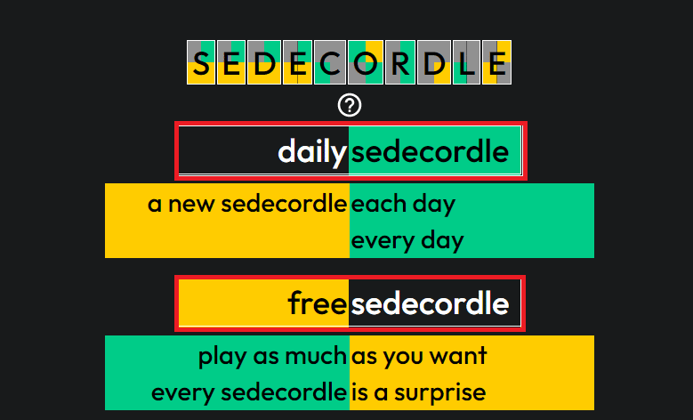 Seleccione sedecordle diario o sedecordle libre. ¿Qué es Sedecordle? Cómo jugar a este juego