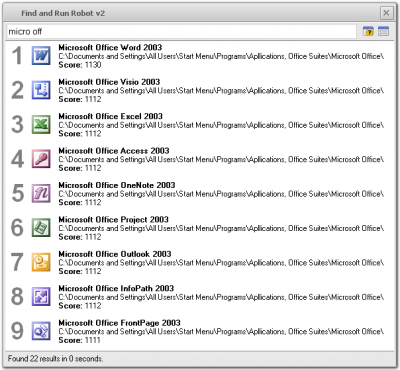 Find and Run Robot - Lanzador perfecto para Windows 7