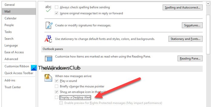 Cómo recibir notificaciones de contactos seleccionados en Microsoft Outlook