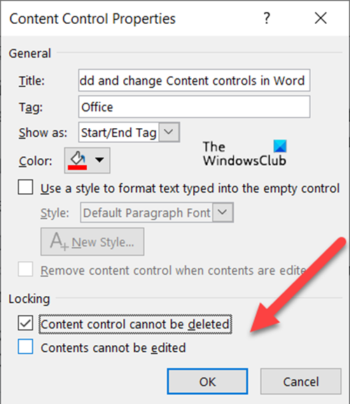 Bloqueo de control de contenido