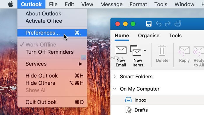 ¿Cómo desactivar el recordatorio de Outlook y el sonido del recordatorio en Mac?