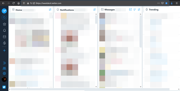 Inicio TweetDeck