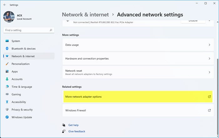 comprobar la velocidad de la tarjeta de red en Windows 11