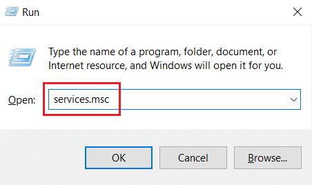 Escriba services.msc y presione Enter.  Arreglar el error de tiempo de ejecución de NVIDIA Geforce Experience C++