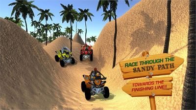 quad en la playa