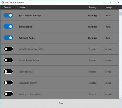 Mi panel de servicio de Windows