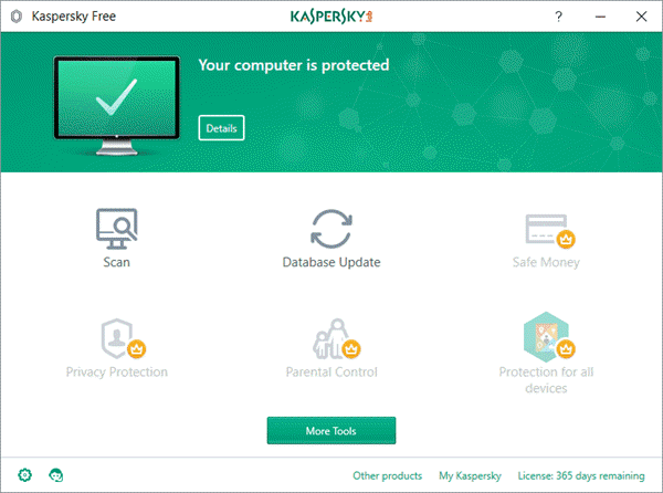Antivirus Kaspersky gratuito para Windows