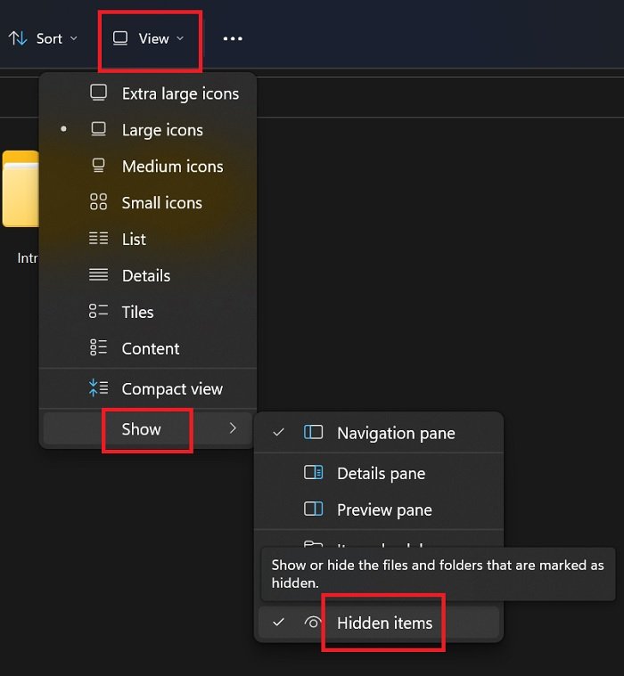El Explorador de archivos no muestra archivos aunque existan en Windows 11