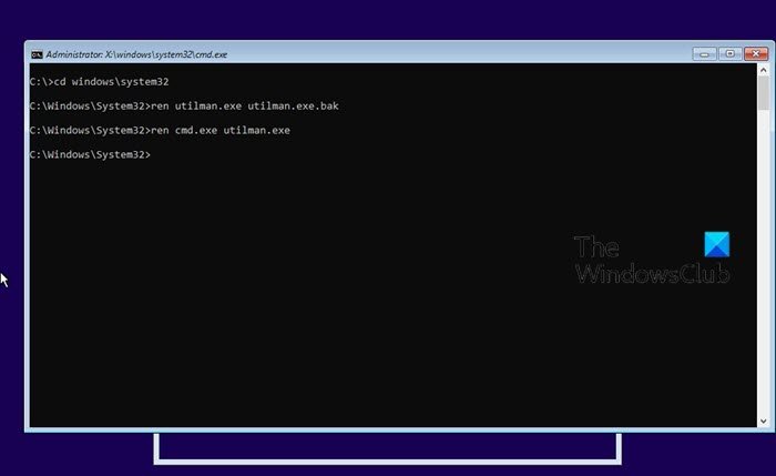 Restablecer la contraseña de la cuenta local en Windows 10 usando los medios de instalación -2
