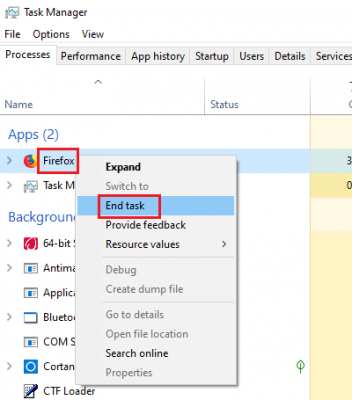 Firefox no abre ni inicia