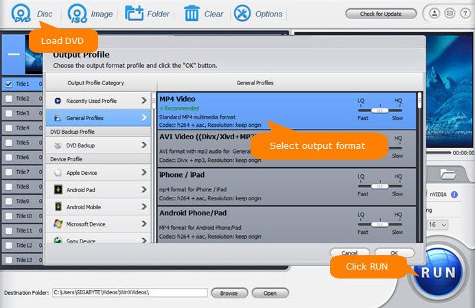 Extractor de DVD WinX gratuito para Windows 10