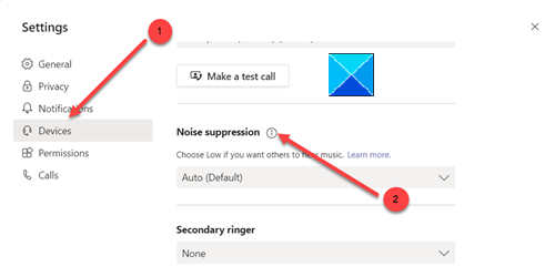 activar la reducción de ruido en Microsoft Teams
