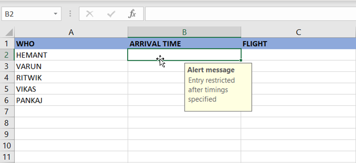 Validación de datos