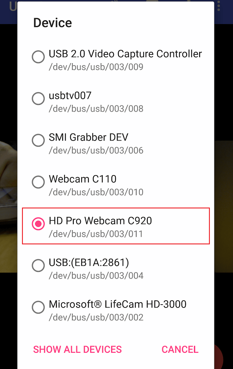 Toque la cámara espía deseada desde la sección del dispositivo en la aplicación para conectarla |  conecte su mini cámara SQ11 a su teléfono