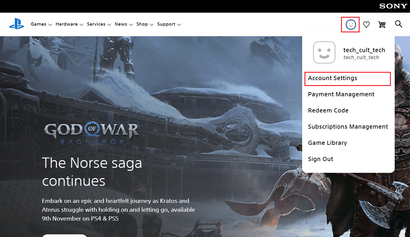 haga clic en el icono de perfil - Configuración de la cuenta