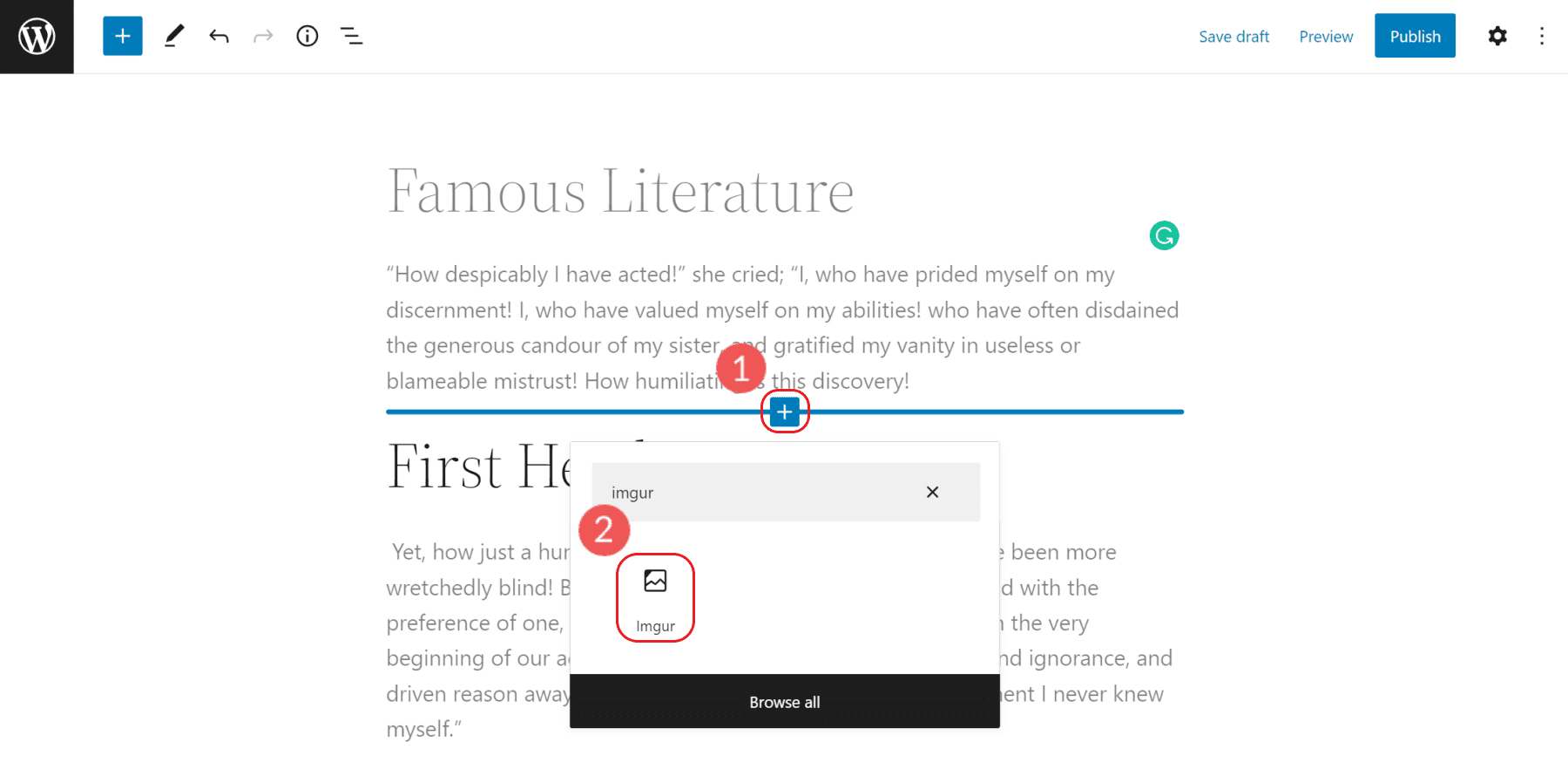 Incrustar Imgur WordPress - Cómo - Pasos 2-3