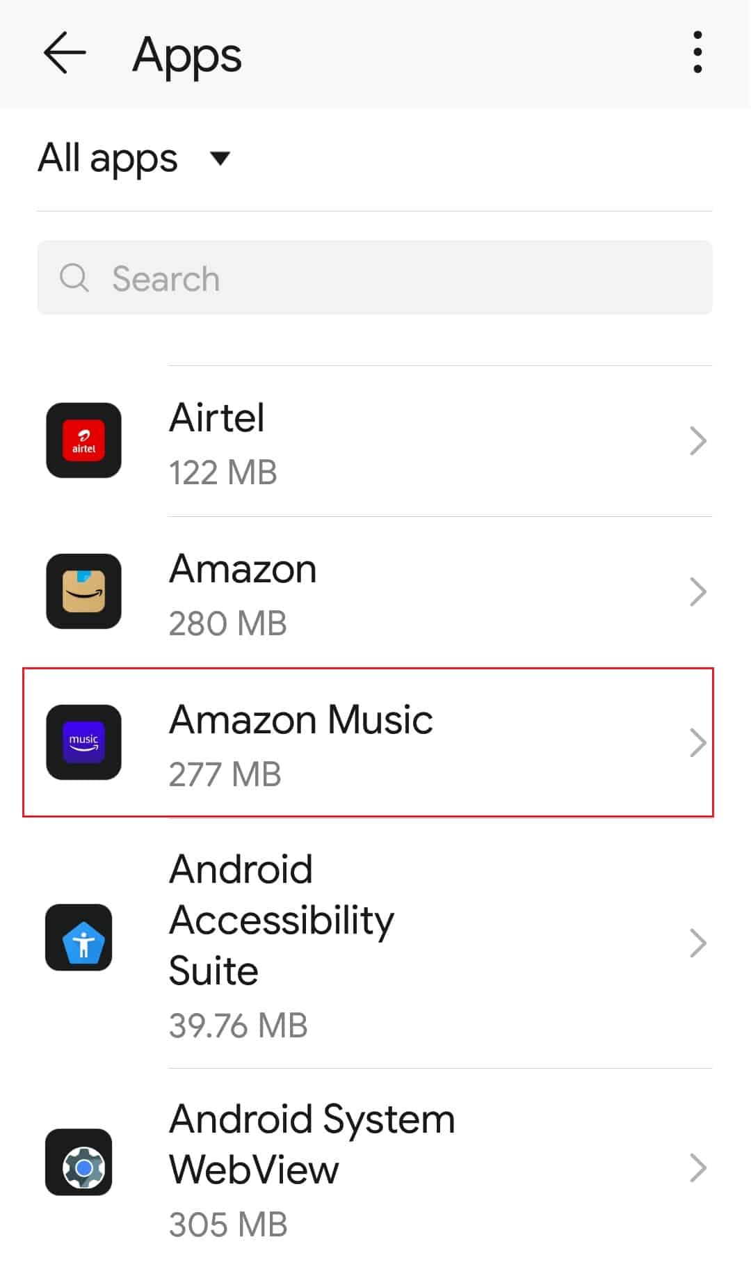 abre la aplicación Amazon Music