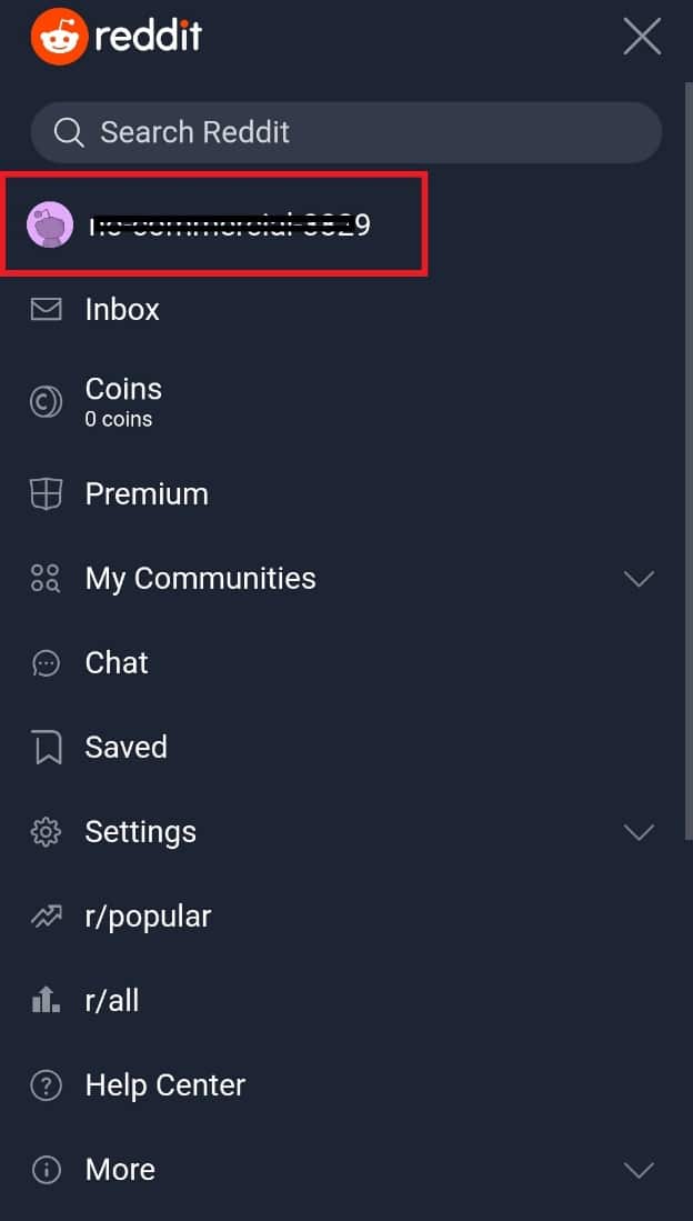 Toca tu nombre de Reddit |  Cómo mostrar publicaciones en Reddit en Android