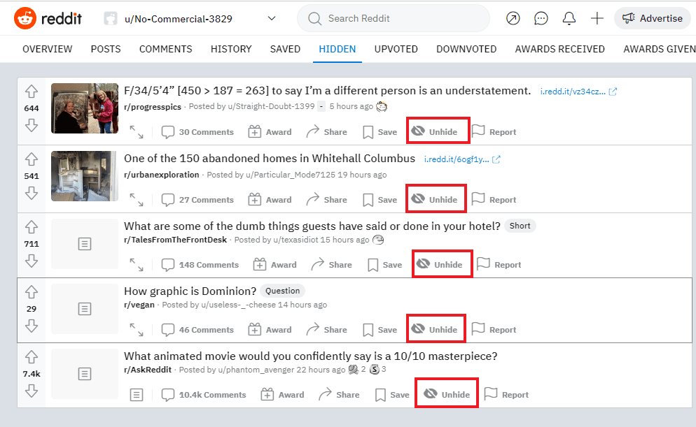 Haga clic en Mostrar |  Cómo mostrar publicaciones en Reddit en Android