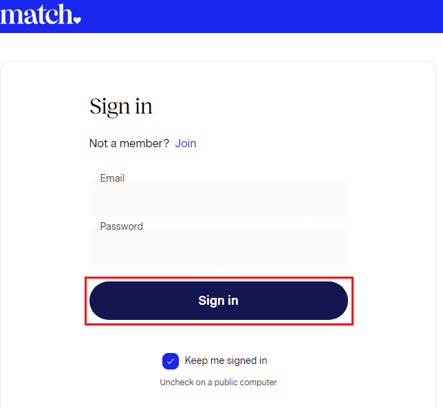 Ingrese su dirección de correo electrónico y contraseña y haga clic en Iniciar sesión
