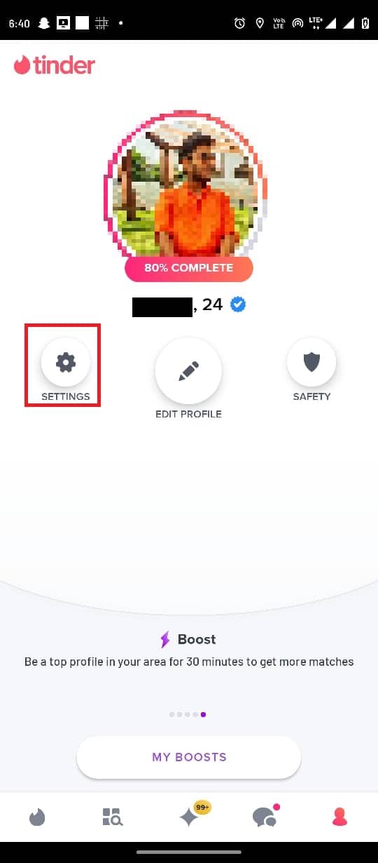 haga clic en CONFIGURACIÓN