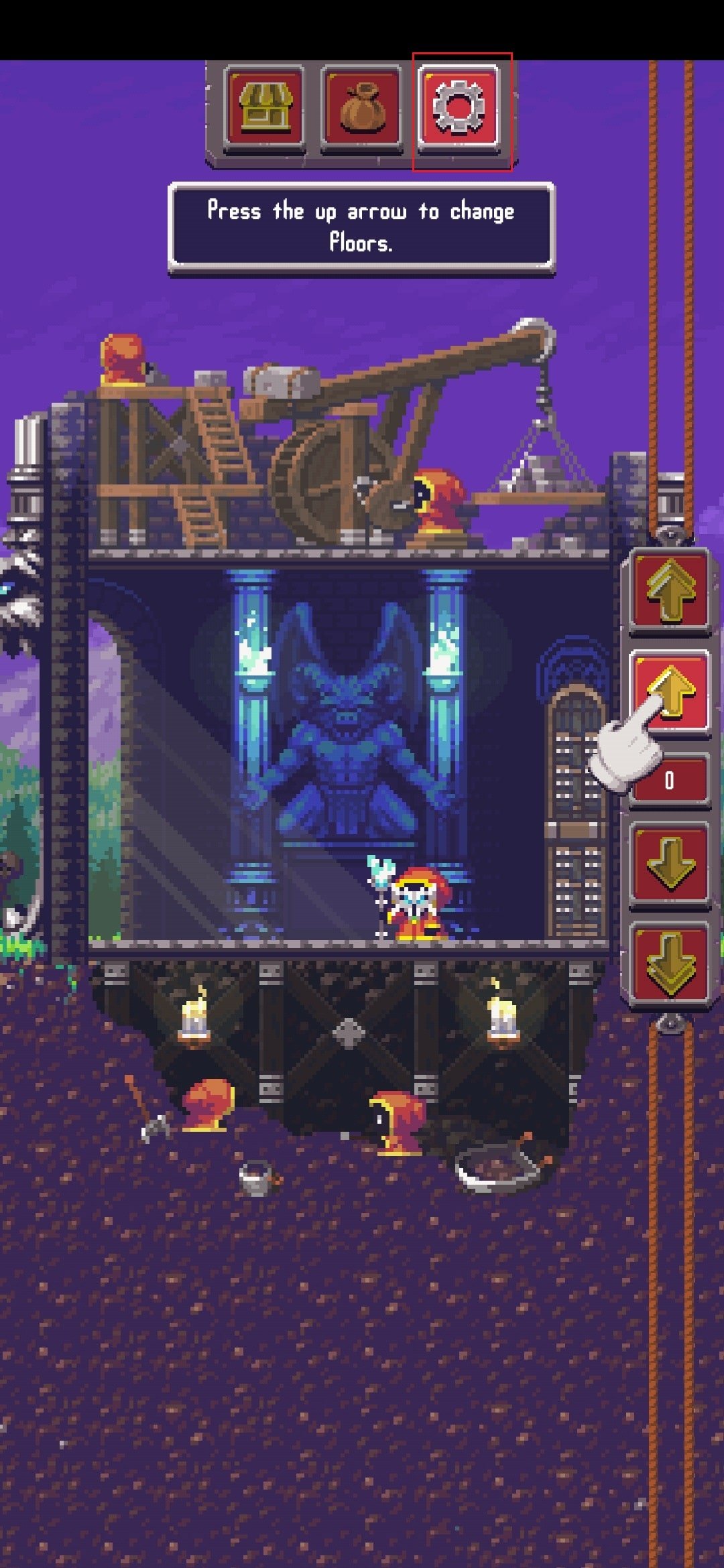 toque el ícono de ajustes para abrir la configuración