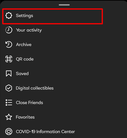 Toque en la Configuración.