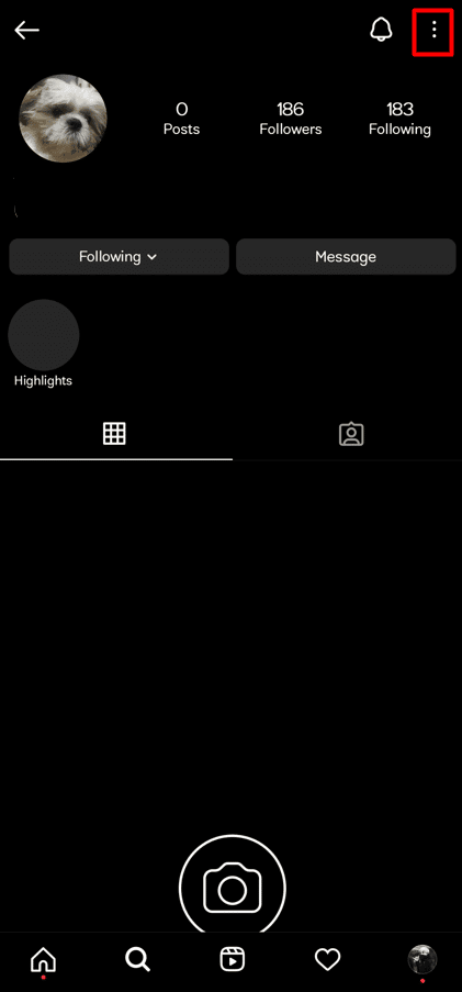En su pantalla, haga clic en el ícono de Hamburguesa en la esquina superior derecha |  ¿Puedes ocultar a quién sigues en Instagram?