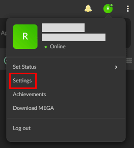 Haga clic en Configuración.