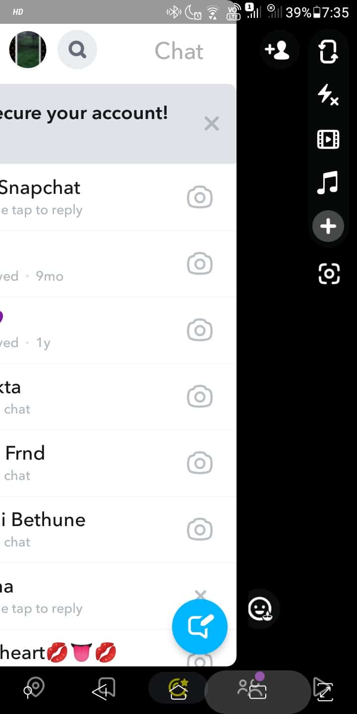 Sostenga la pantalla con un toque y medio arrastre hacia el lado derecho de la pantalla.  Podrás hacer la función de diapositivas. 