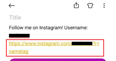 Copie solo el enlace de la cuenta