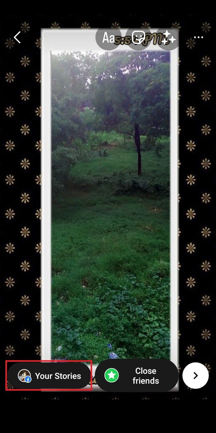 Ahora serás llevado directamente a tu historia de Instagram.  Toca Tus historias para agregar tu historia de Snapchat en Instagram |  Cómo vincular Instagram a la historia de Snapchat