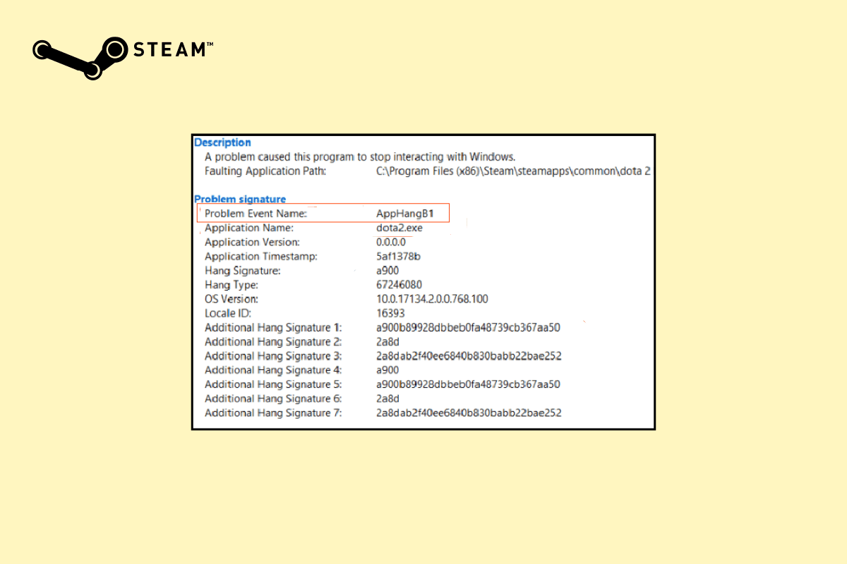 Solucionar el error de AppHangB1 en Steam