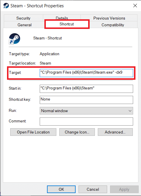Cuadro de texto de destino