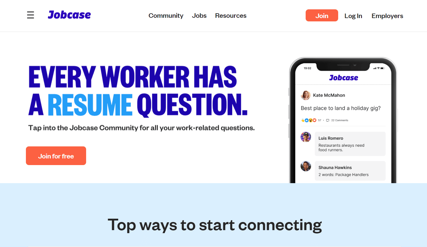 Sitio web de Jobcase |  dejar de recibir correos electrónicos de Jobcase