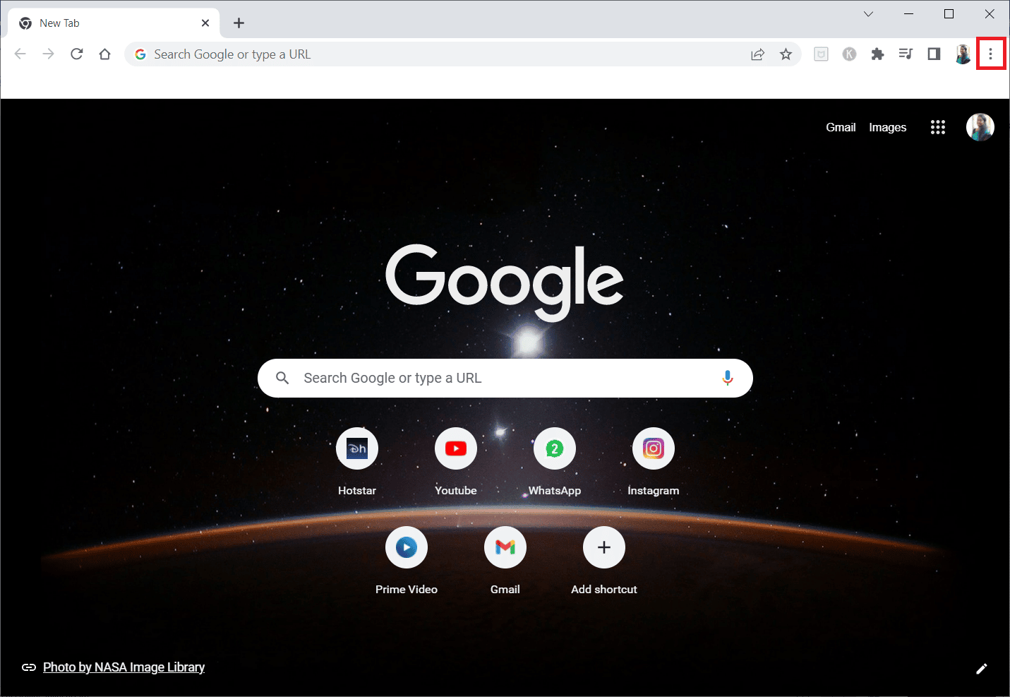 Abre Google Chrome y haz clic en los tres puntos verticales. Formas de arreglar el código de error de Roblox 267