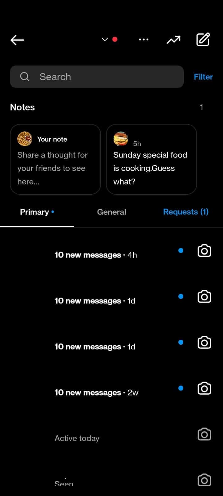 Mensajes directos de Instagram