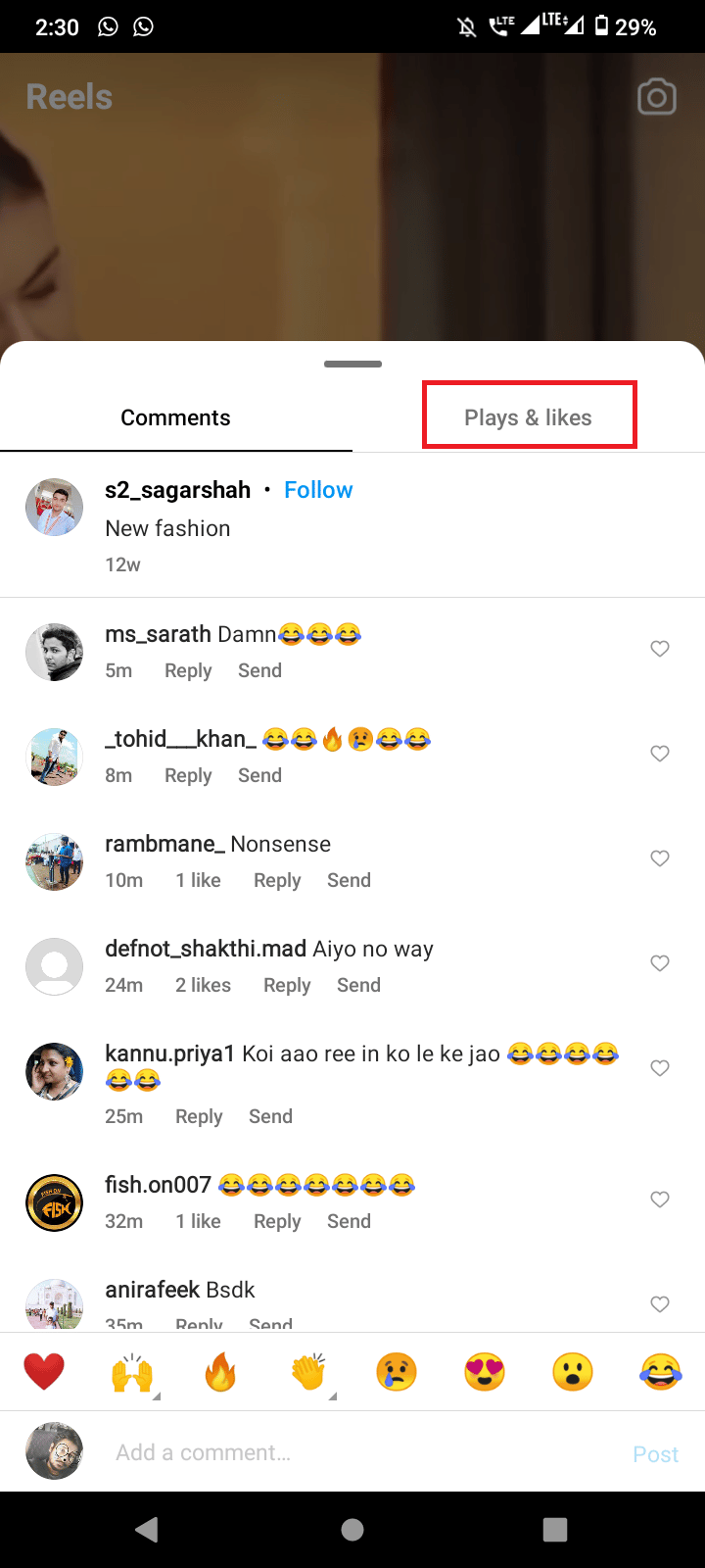 toca reproducciones y me gusta